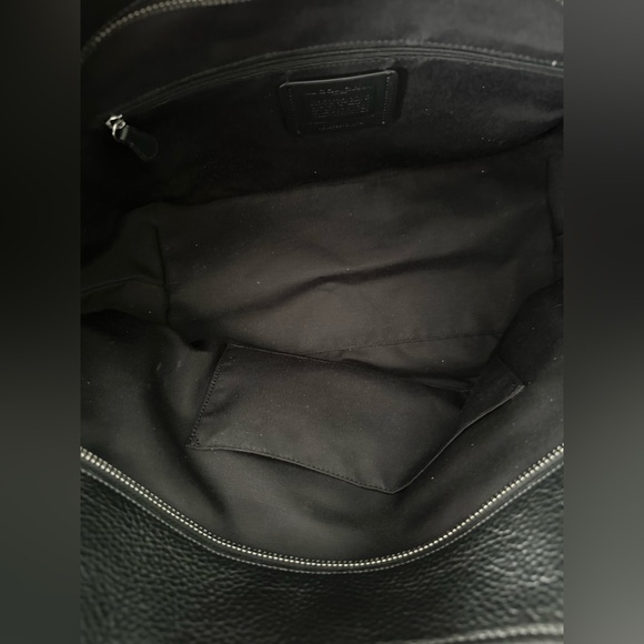 Coach Black Pebbled Leather Shoulder Bag - Picture 5 of 9